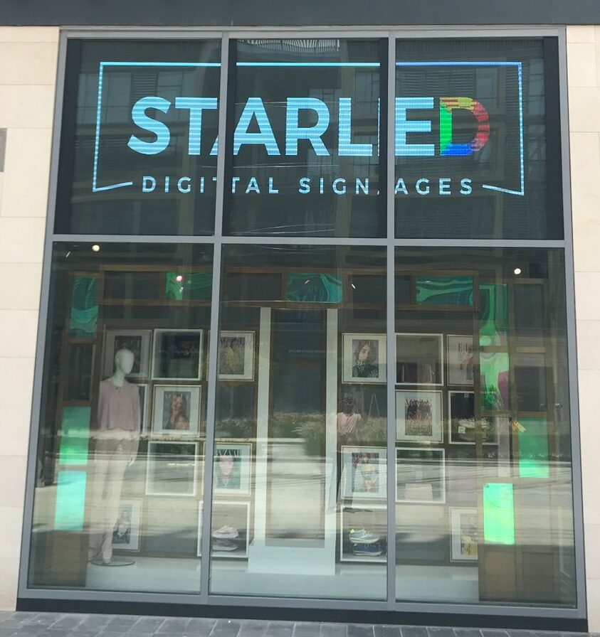 Holographic LED P3.91 Dubai retail shopfront glass