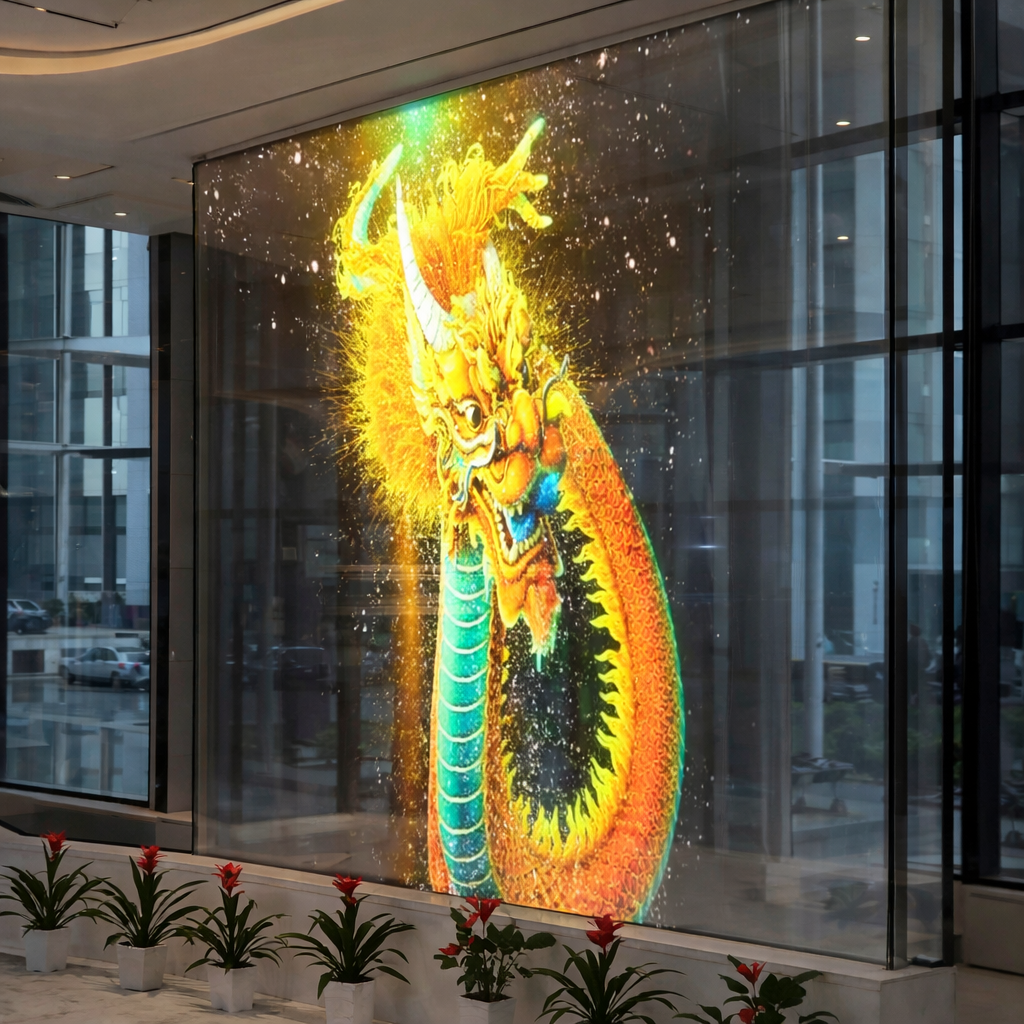 Holographic LED 3840Hz flicker-free social media Dubai