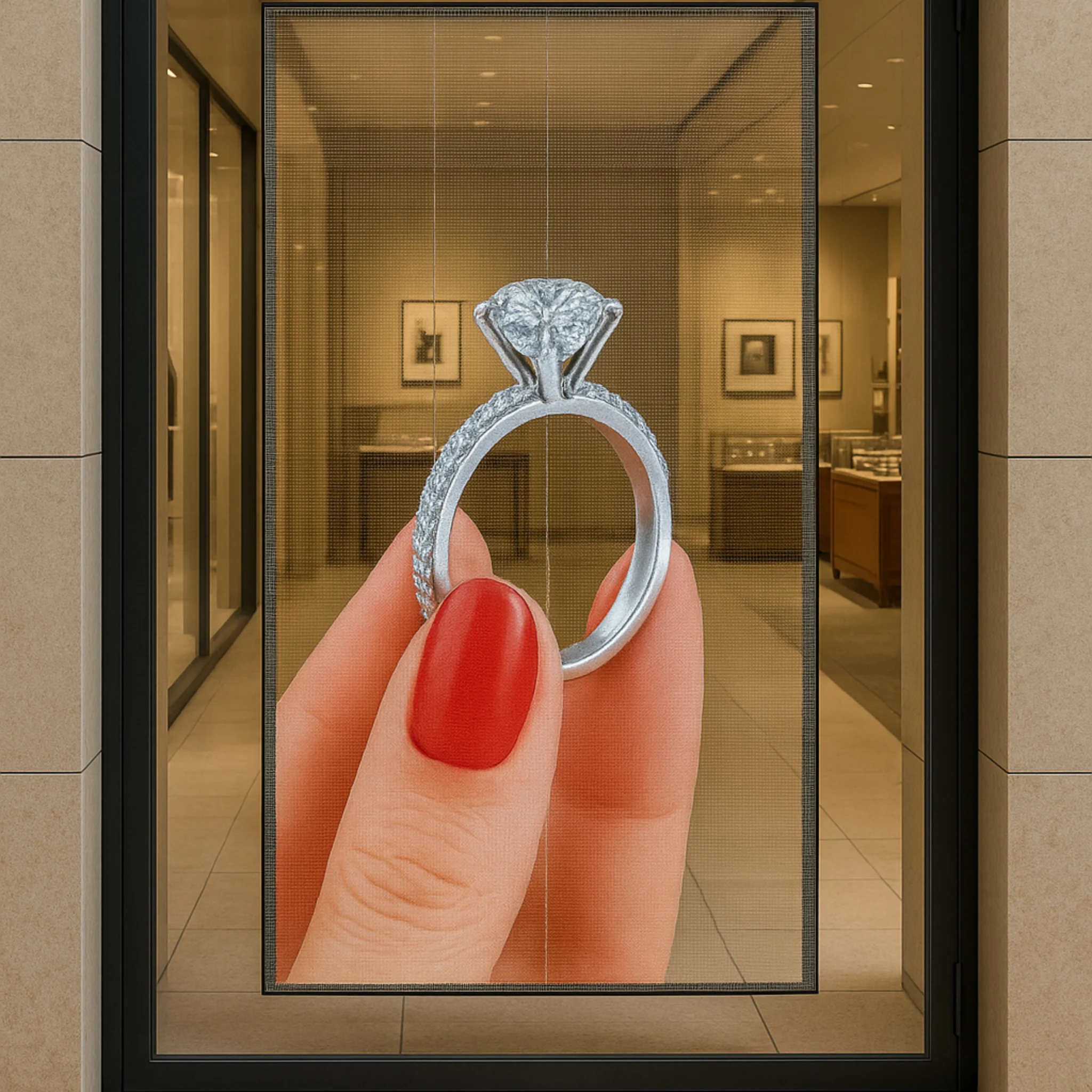 Holographic LED P3.91 luxury retail shopfront Dubai Mall