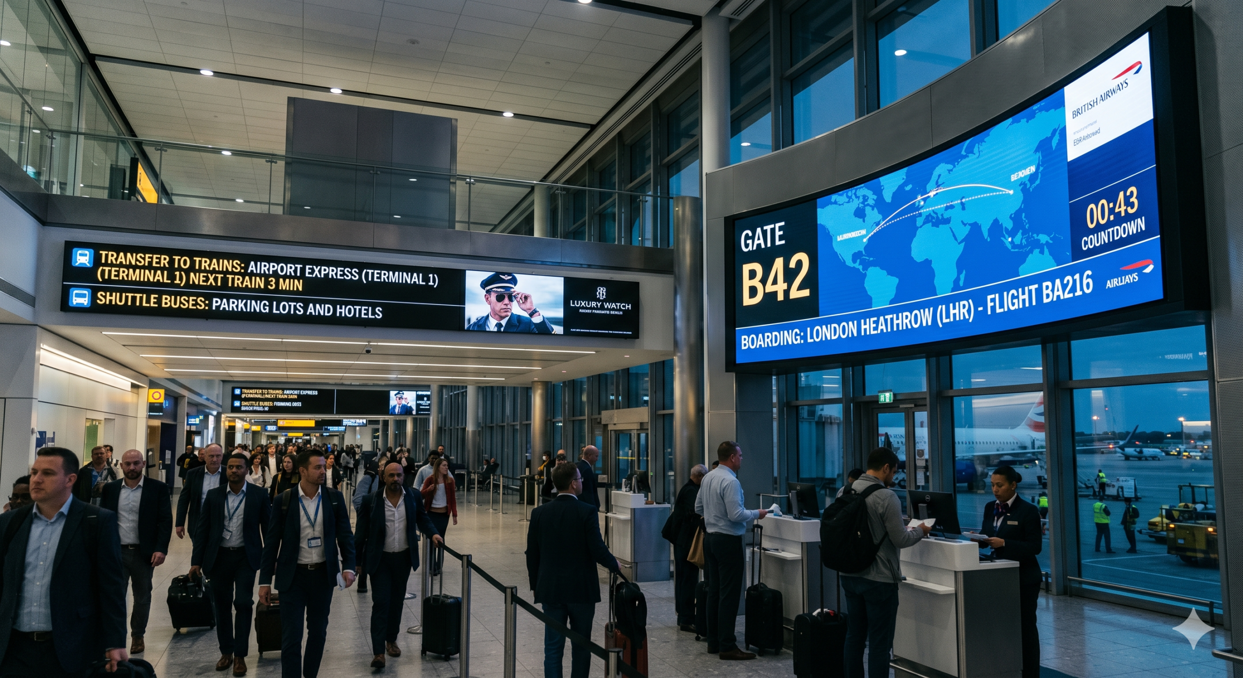 Aviation & Transit · Airport Concourse Display