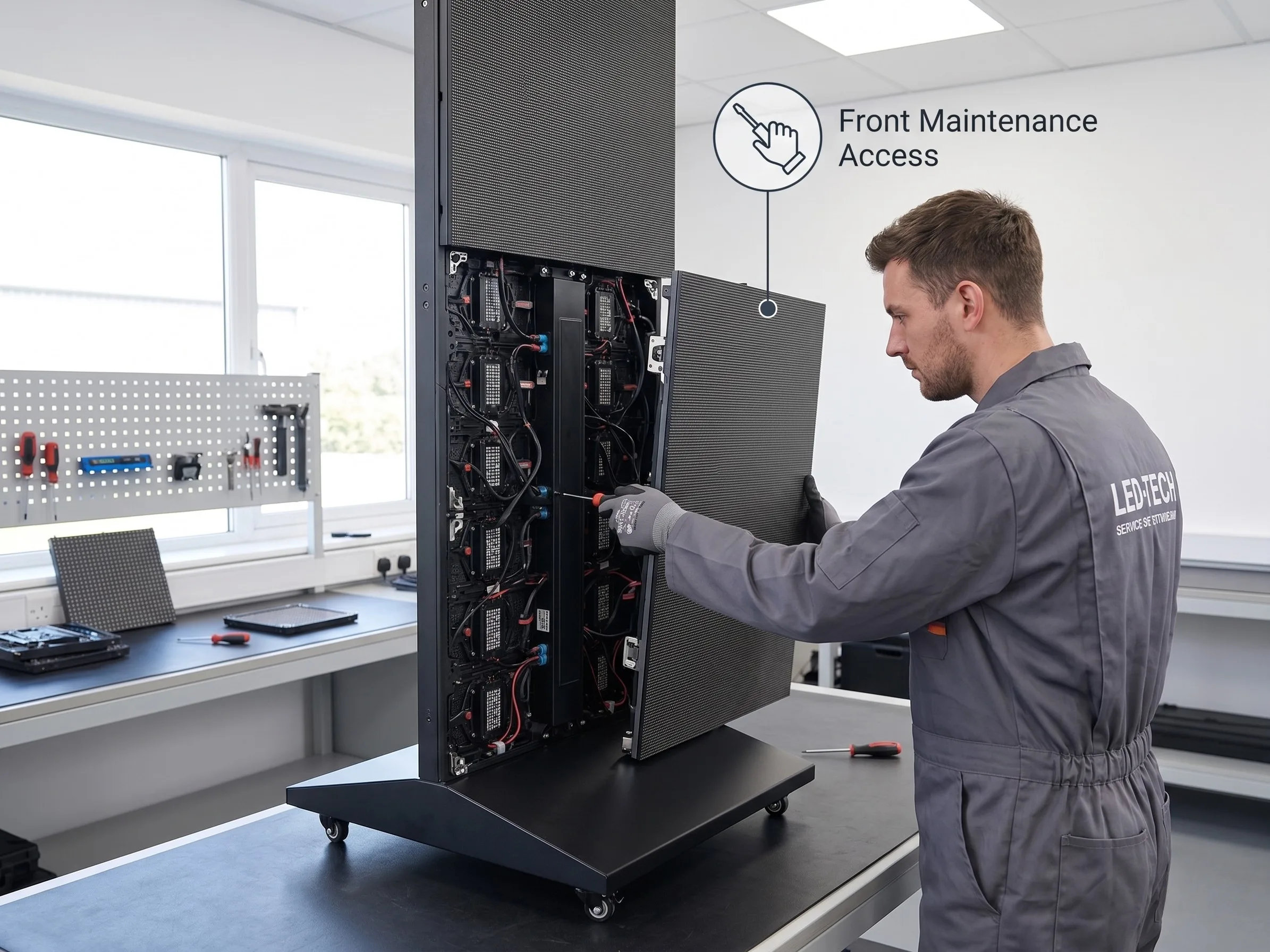 ST-Poster LED front maintenance easy module service Dubai