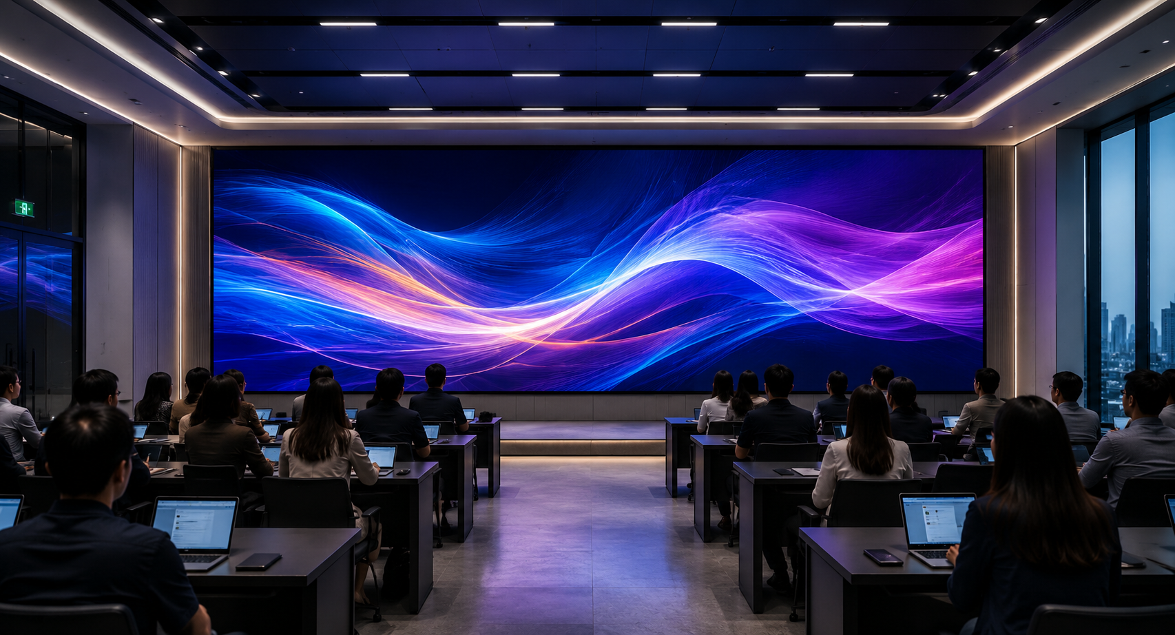 Campus LED lobby wall installation in Dubai by StarLED